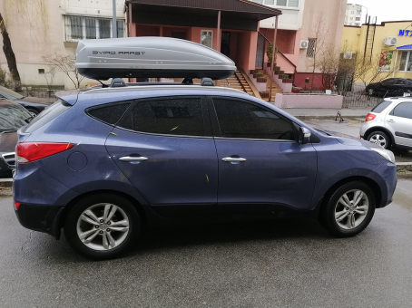 Автомобильный бокс Terra Drive 440 серый матовый, двухсторонний - фото 5