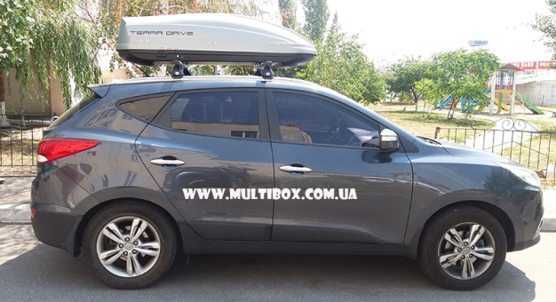 Автомобильный бокс Terra Drive 440 серый матовый, двухсторонний - фото 32