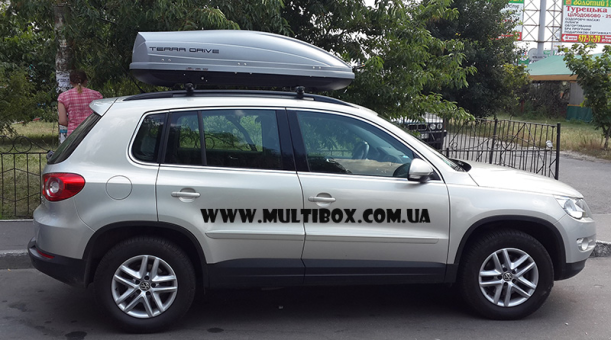 Автомобильный бокс Terra Drive 440 серый матовый, двухсторонний - фото 17