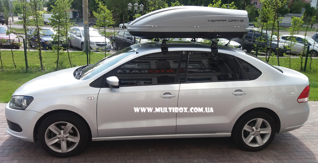 Автомобильный бокс Terra Drive 440 серый матовый, двухсторонний - фото 43