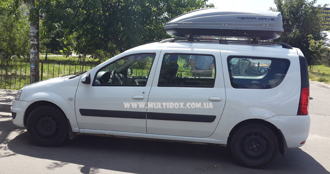 Автомобильный бокс Terra Drive 440 серый матовый, двухсторонний - фото 14