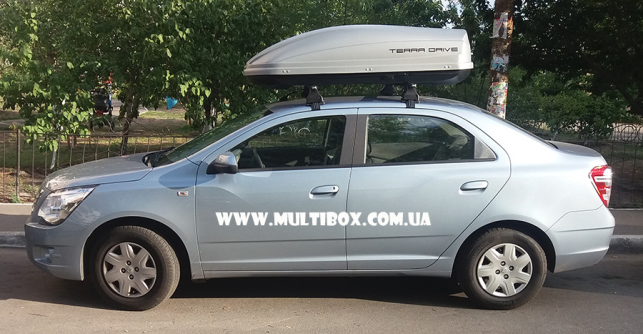 Автомобильный бокс Terra Drive 440 серый матовый, двухсторонний - фото 38