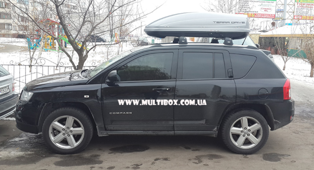 Автомобильный бокс Terra Drive 440 серый матовый, двухсторонний - фото 15