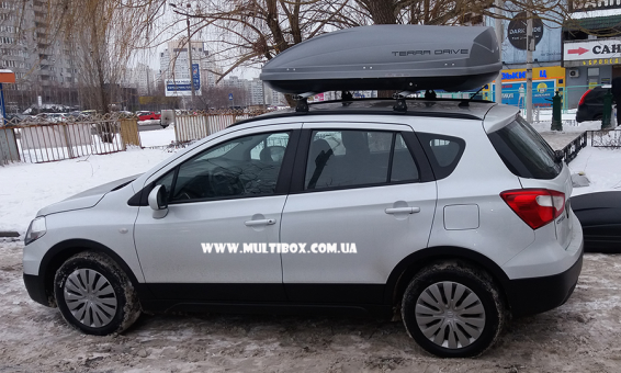 Автомобильный бокс Terra Drive 440 серый матовый, двухсторонний - фото 27