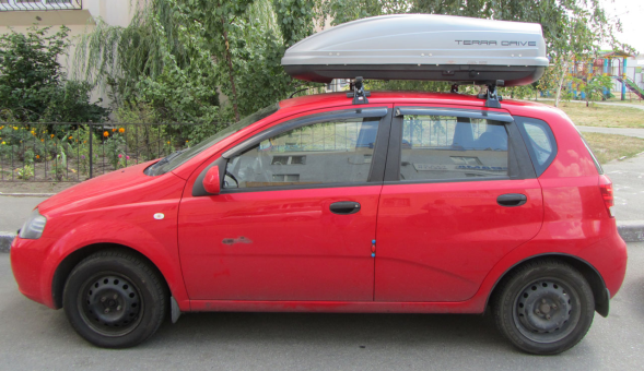 Автомобильный бокс Terra Drive 440 серый матовый, двухсторонний - фото 18