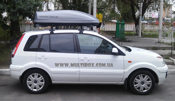 Автомобильный бокс Terra Drive 440 серый матовый, двухсторонний - фото 48