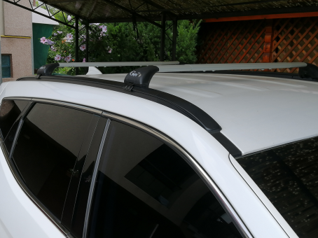 Базовий багажник на вбудовані рейлінги Gev Geo silver - фото 22