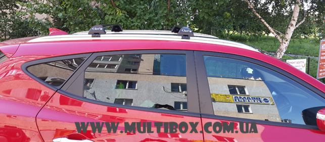 Базовий багажник на вбудовані рейлінги Gev Geo silver - фото 14