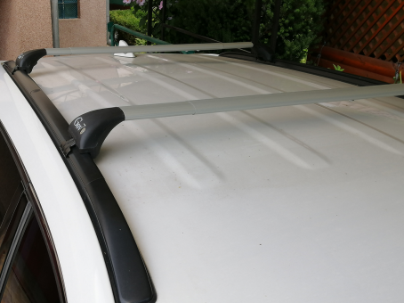 Базовий багажник на вбудовані рейлінги Gev Geo silver - фото 23