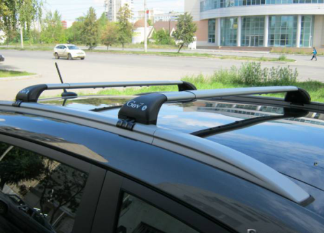 Базовий багажник на вбудовані рейлінги Gev Geo silver - фото 4