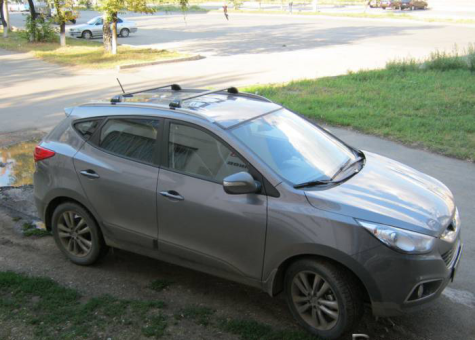 Базовий багажник на вбудовані рейлінги Gev Geo silver - фото 2