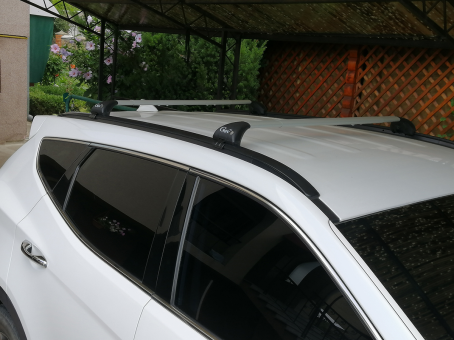 Базовий багажник на вбудовані рейлінги Gev Geo silver - фото 21