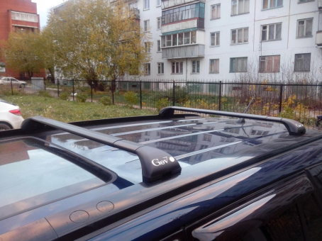 Базовый багажник на интегрированные рейлинги Gev Geo black - фото 10