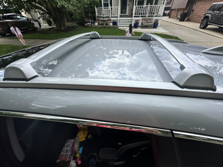 Багажник на интегрированные рейлинги Honda CRV 2017-2022 Original OEM Silver - фото 3
