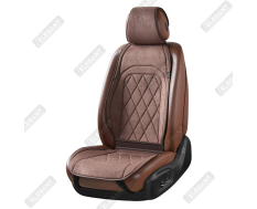 Накидки на автомобильные сиденья Elegant Plus PARMA передние (2шт.) кофейные