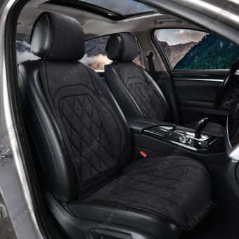 Накидки на автомобильные сиденья Elegant Plus PARMA передние (2шт.) черные - фото 3