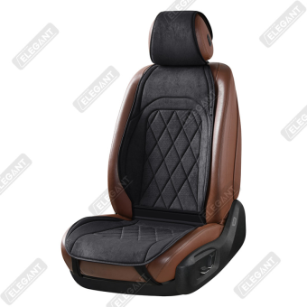 Накидки на автомобильные сиденья Elegant Plus PARMA передние (2шт.) черные - фото 1