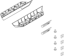 Кришка з логотипом права/ліва + Гайки M8 та болти 54971 (Caprock Platform)