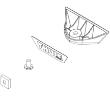 Крышка с логотипом задняя + Гайки M8 и винты 54973 (Caprock Platform)