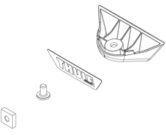 Крышка с логотипом задняя + Гайки M8 и винты 54973 (Caprock Platform)