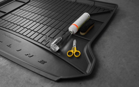 Резиновый коврик в багажник Frogum Pro-Line для Kia Niro (mkII) 2021-&gt; (электро)(нижний уровень)(багажник) - фото 4