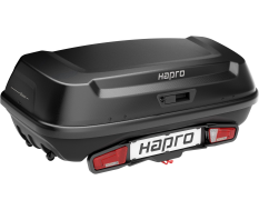 Бокс на фаркоп с креплением Hapro Boxer L (Hexagon Black) 37500 + Hapro Frame 37330