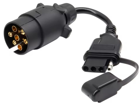 Переходник для фаркопа с USA 4-pin на 7-pin Euro (без конвертера сигналов) - фото 1