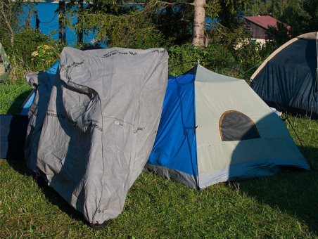 Чехол &ndash;тент для мотоцикла с кофром Kegel  Basic Garage Motorcycle L Box - фото 14