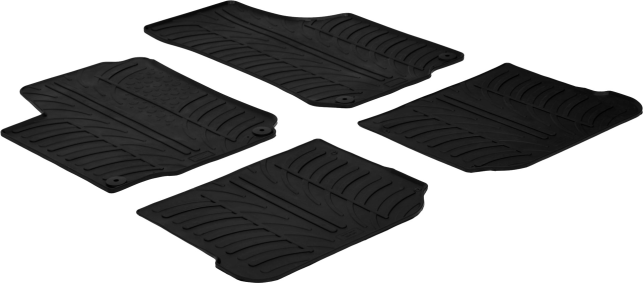Гумові килимки Gledring для Skoda Octavia (mkI) 1996-2011; Volkswagen Golf (mkIV) 1997-2006 / Bora (mkIV) 1999-2006 / Beetle (mkI) 1997-2011; Seat Leon (mkI) 1999-2006 / Toledo (mkII) 1994-2004 (GR 0059) - фото 1