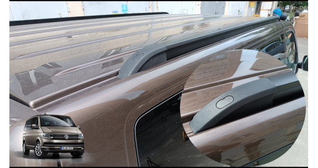 Интегрированные серебристые рейлинги на крышу Renault Trafic / Opel Vivaro,14-18 / Nissan NV300  / Fiat Talento - фото 1
