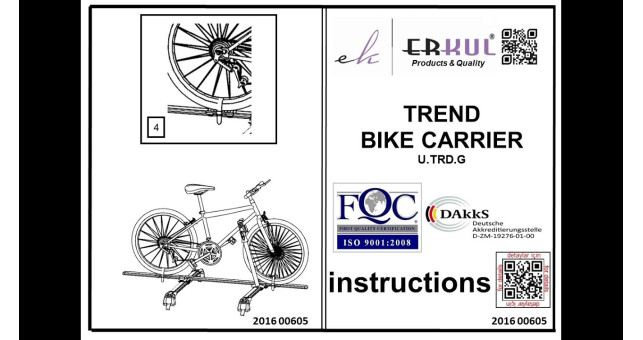 Кріплення для велосипеда на поперечки Erkul - фото 2