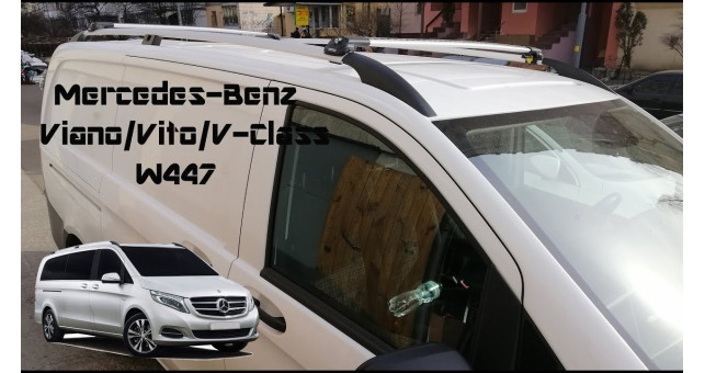 Багажник на рейлінг Turtle Air 1 Mercedes Vito /Viano 639/447 - сріблястий - фото 1