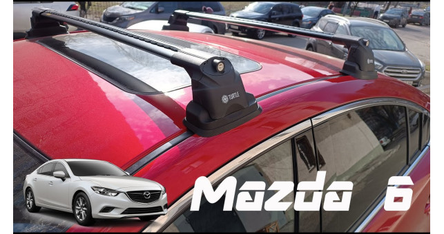 Багажник для штатних місць Turtle Air 3 Premium Mazda - сріблястий - фото 1