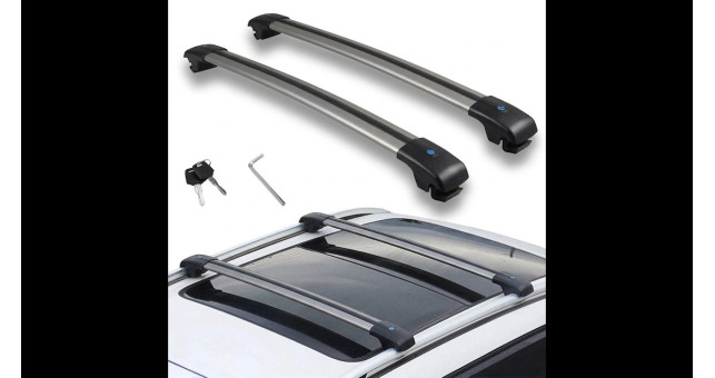 Багажник на рейлинги Autovalom 5703 черный - фото 1